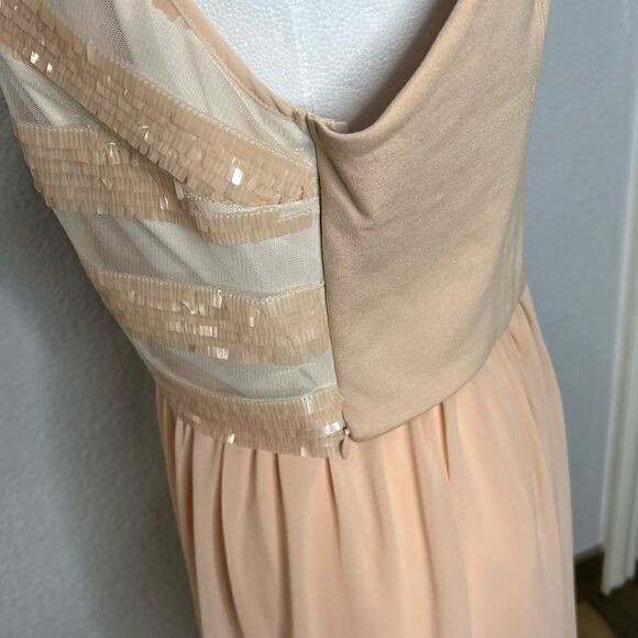 NEW! Ali & Jay Chevron Sequin Two Piece Midi Cream Bridal Dress Size Large - Picture 9 of 15